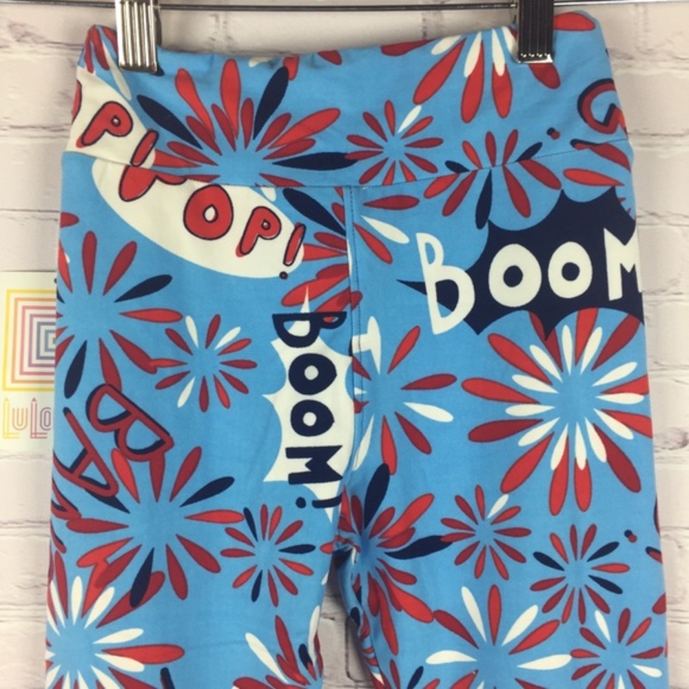SOFT Blue Petite high waist legging comic inspired